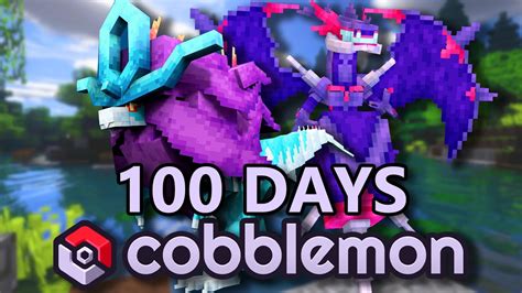 I SPENT 100 DAYS IN MINECRAFT COBBLEMON HARDCORE THE BEST POKEMON