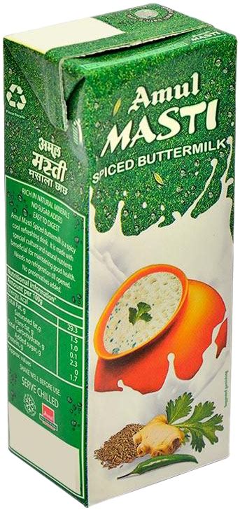 Amul Masti Spiced Buttermilk Packaging PNG Image