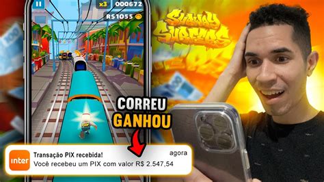 NOVO SUBWAY SURFERS PAGANDO Pra JOGAR Ganhe Dinheiro No PIX No Subway