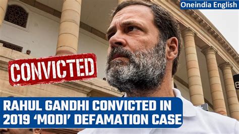 Rahul Gandhi Convicted For Defamation By Surat Court Over Modi Surname