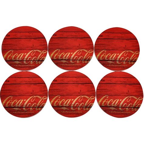 Porta Copos Coca Cola mdf Wood Style 6 Vermelho Peças no Shoptime