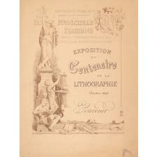 Affiche souvenir de l exposition du centenaire de la lithographie à l