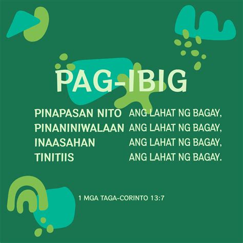 I Mga Taga-Corinto 13:7-8 Lahat ay binabata, lahat ay pinaniniwalaan ...