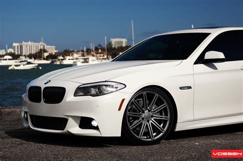 Clean Customized White Bmw 5 Series On Vossen Wheels — Gallery