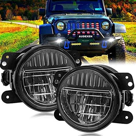 Xprite 4 Inch 60w Cree Led Fog Lights For Jeep Wrangler 1997 2017 Jk Tj Lj Off Road Fog Lamps