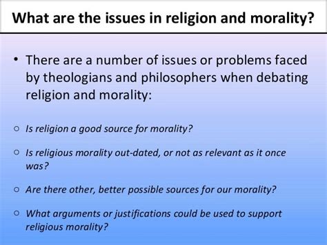 Religion and morality