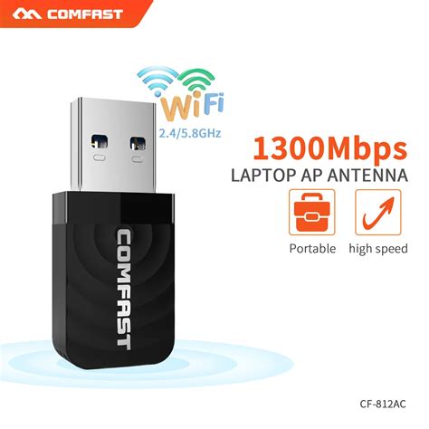 1300mbps Mini Usb Wifi Adaptador Banda Dupla 2 4g 5 8g Wifi Placa De