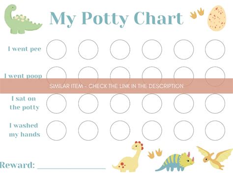 Potty Training Chart Boys Potty Charts Potty Chart Printable - Etsy