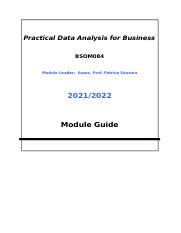 Module Guide Bsom Sum Docx Practical Data Analysis For