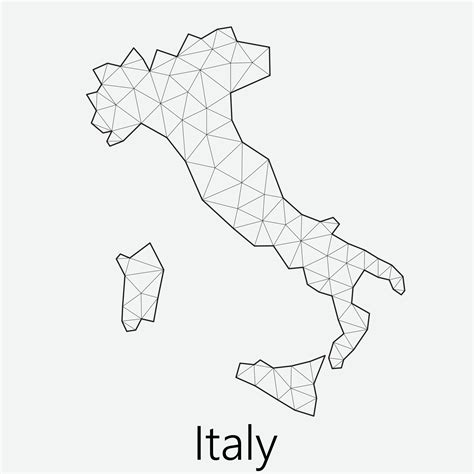 Vector low polygonal Italy map. 20839088 Vector Art at Vecteezy