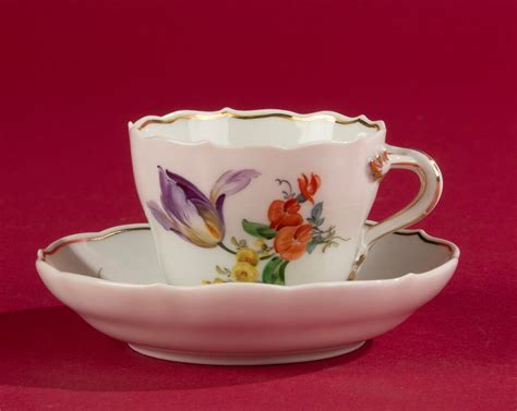 Cup And Saucer Meissen Tulip Etsy