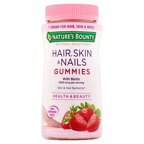 Nature S Bounty Optimal Solutions Hair Skin Nails Strawberry