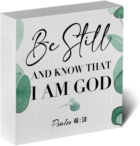 Wooden Box X Inch Bible Verse Rustic Office Desk Decor Inspirational