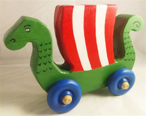 Wooden Baby Toy Dragon Ship Handmade Viking Ship Push Toy Perfec Aftcra