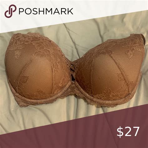 Walnut Corset Lace Push Up Plunge Bra 42d Plunge Bra Bra Push Up