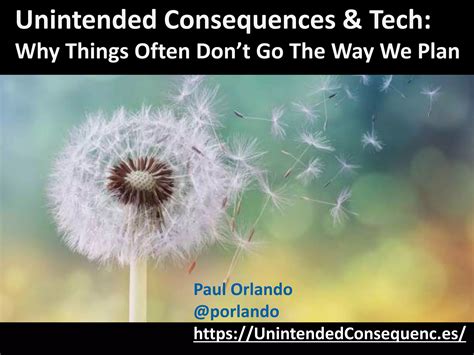 Unintended Consequences And Tech Ppt