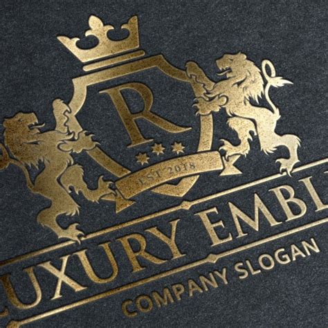 Luxury Gold Logos Elegant Emblem Monogram Luxury Logo Etsy