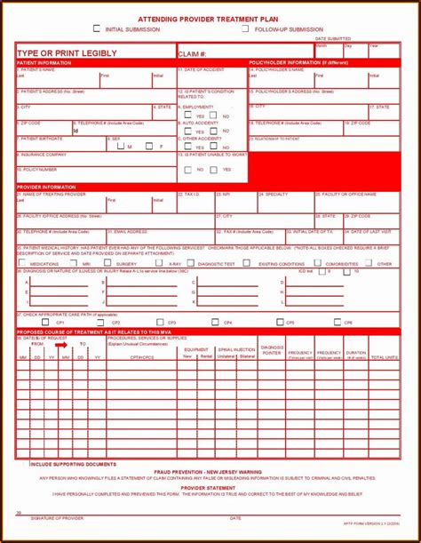 Printable 1500 Health Insurance Claim Form Printable Forms Free Online