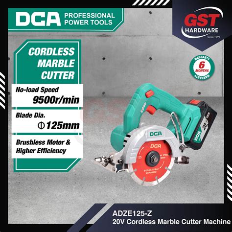 DCA Cordless Marble Cutter Machine 20V ADZE125 Pemotong Mosaic Cutter