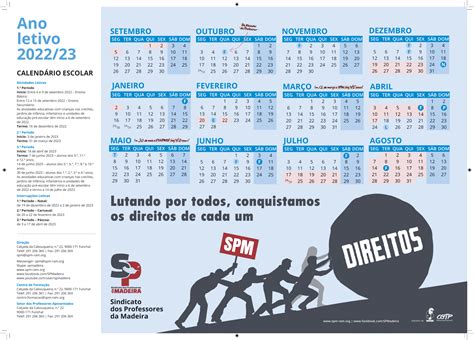 CalendÁrio Escolar Para O Ano Letivo 2022 2023 Spm Sindicato Dos