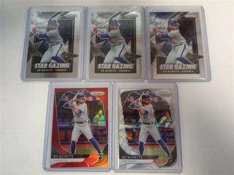 2020 Prizm Bo Bichette 5 Card Lot 3 SG 6 71 Red Prizm White