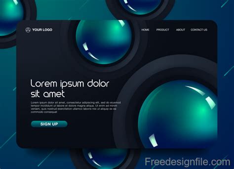 Dark Styles Website Background Template Vector 07 Free Download