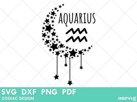 Png Svg Aquarius Zodiac Sign Pdf Digital Design Drawing Illustration