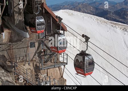 Mont Blanc Cable Car - Courmayeur, Aosta Valley, Italy. The Alps eighth ...