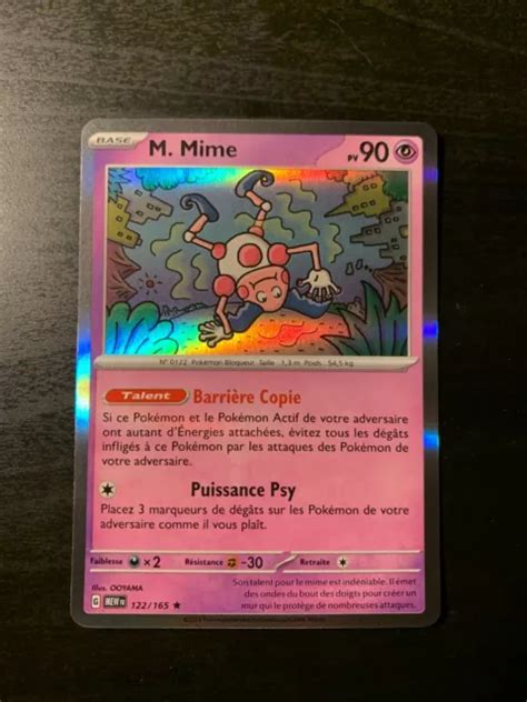 CARTE POKÉMON HOLO M Mime 122 165 MEW Ecarlate Violet Pokémon 151 FR