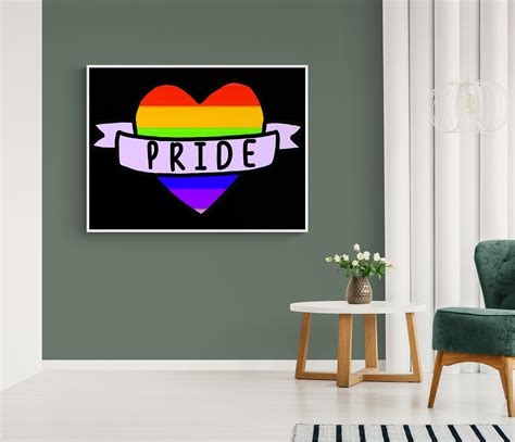 Pride Wall Decor Lgbt Pride Poster Bedroom Decor Rainbow Etsy