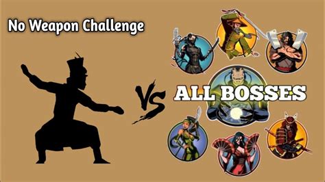 No Weapon Challenge Shadow Vs All Bosses Lynx Hermit Butcher Wasp