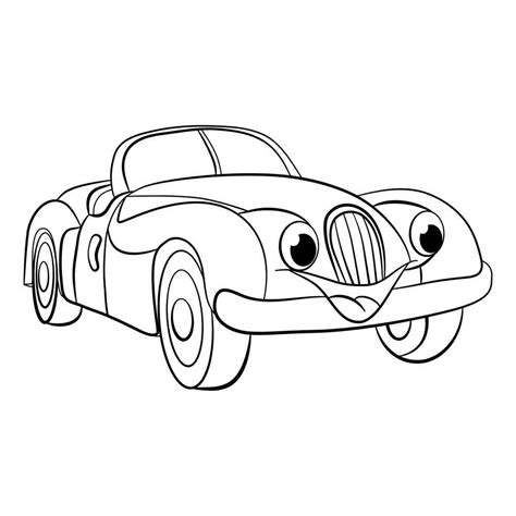 Раскраска Старенький автомобиль | распечатать раскраски для детей