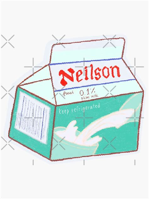 Skim Milk Carton Sticker For Sale By Zinebnour Redbubble