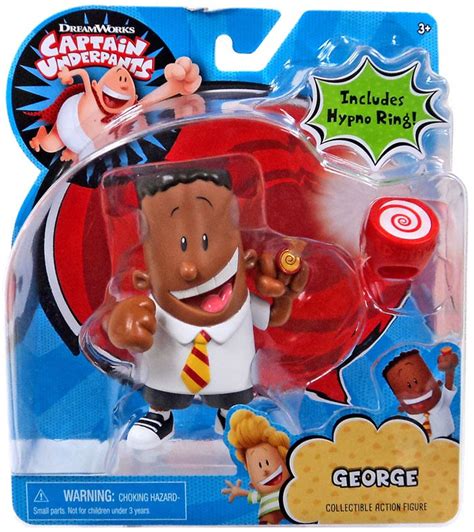 Captain Underpants George 5 Action Figure Includes Hypno Ring Just Play ...