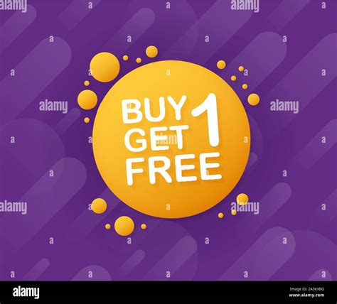 Buy 1 Get 1 Free Sale Tag Banner Design Template Vector Stock Illustration Stock Vector Image