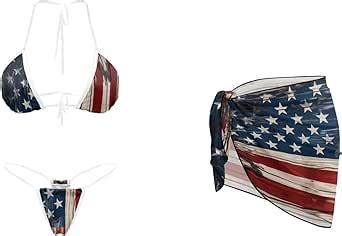 Amazon Jekioweii Women Bikini 3 Piece Clear Straps Halter String