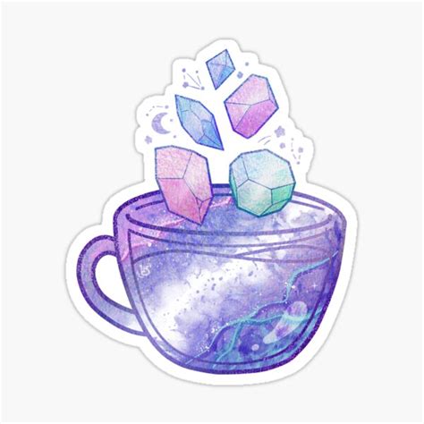 Watercolor Birthstone Teacup June Moonstone Sticker For Sale By