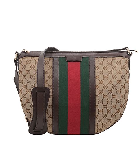 Gucci Vintage Web Gg Canvas Crossbody Bag Gucci Artlistings