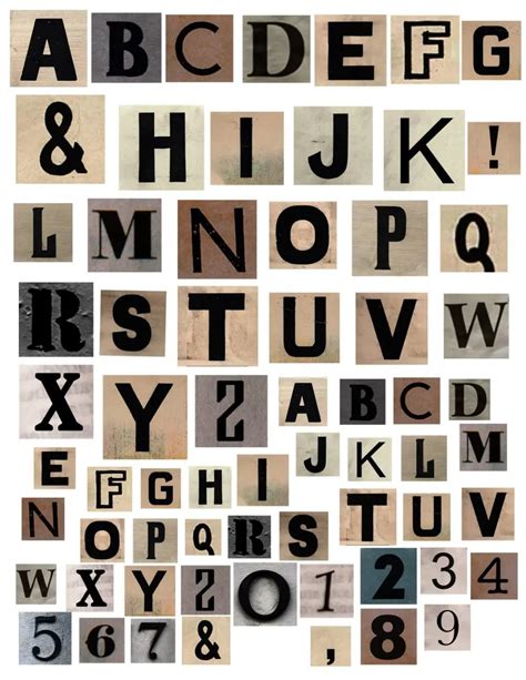 Collage Font For Resource Library Scrapbook Letters Scrapbook Printing