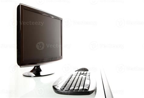 Modern office with computer on white background 15896896 Stock Photo at ...