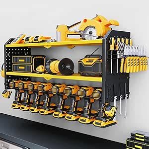 Amazon KAFAHOM Power Tool Organizer Large 8 Drill Holder Wall