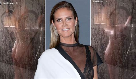 Shower Time Heidi Klum Gets Wet And Wild In Saucy Video Extra Ie