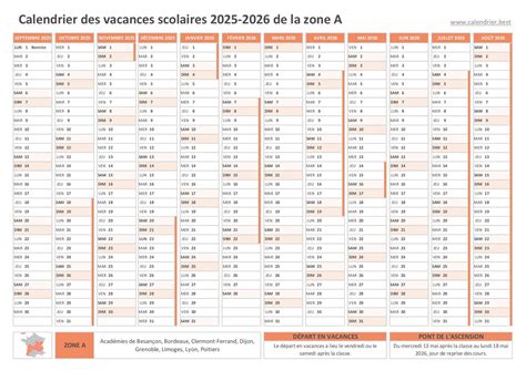 Calendrier Scolaire 2025 2026 à Consulter Télécharger Et Imprimer En Pdf