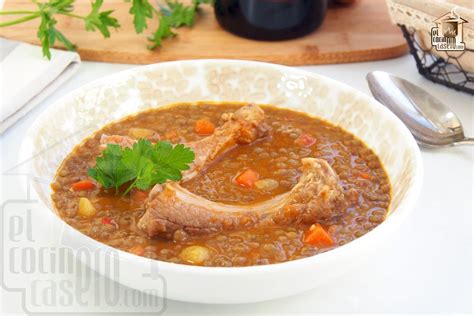 Lentejas Con Costillas El Cocinero Casero De Cuchara