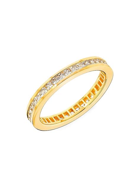 Buy Gwen Beloti K Plated Cubic Zirconia Eternity Band Gold At