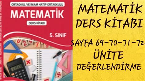 5 SINIF MATEMATİK ÖZGÜN YAYINLARI SAYFA 69 70 71 72 MATEMATİK DERS