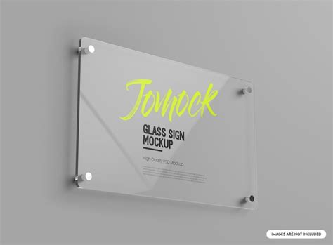 Premium PSD Glass Sign Mockup