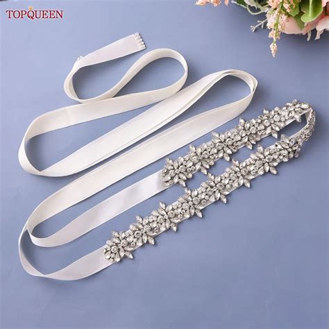 Topqueen S Luxury Rhinestone Belt Evening Party Gown Sash Bridal