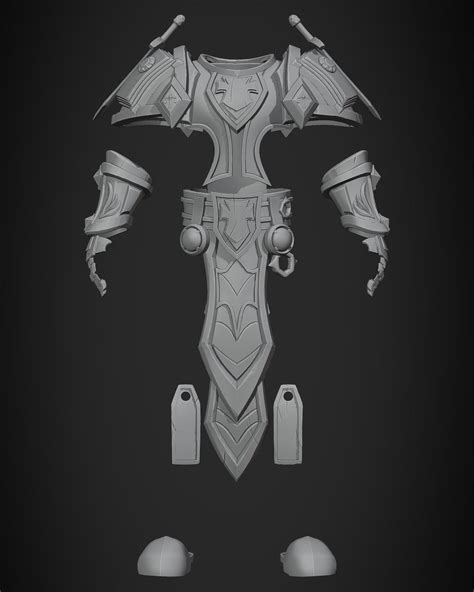 World Of Warcraft Paladin Judgment Armor For Cosplay 3d Model 3d