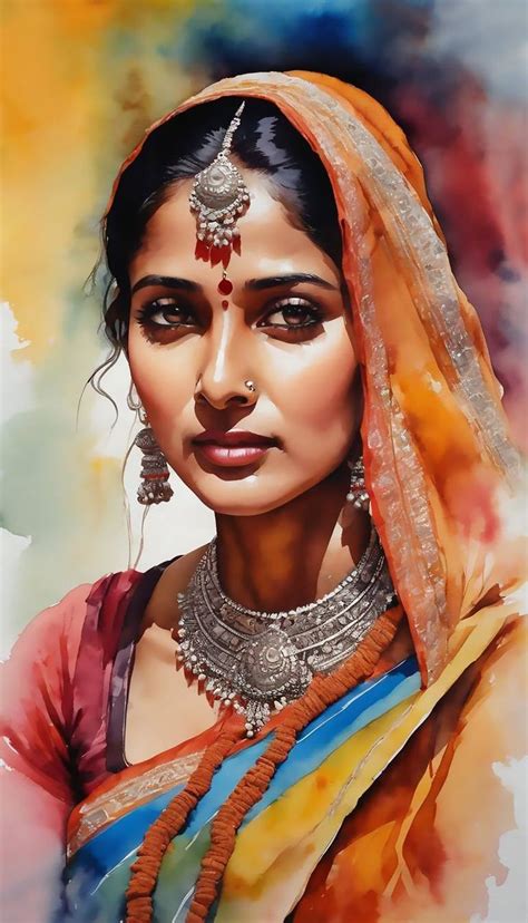 The Indian Women Artwork In 2024 Indian Women Painting Watercolor